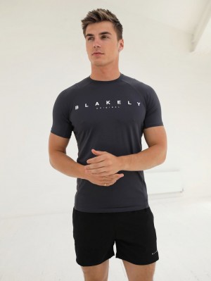 Blakely Apex Active T-Shirt Charcoal | 9053427-JN