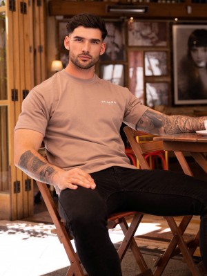 Blakely Blakely London Relaxed Fit T-Shirt Ruskea | 4580739-NZ