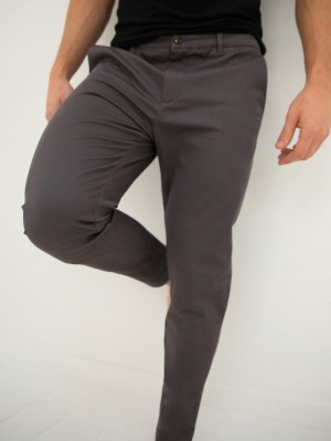 Blakely Cavill Slim Fit Tailored Chinos Charcoal | 1906582-SE