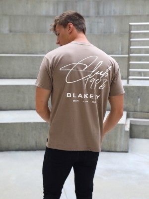 Blakely Club Relaxed T-Shirt Ruskea | 6784195-JQ