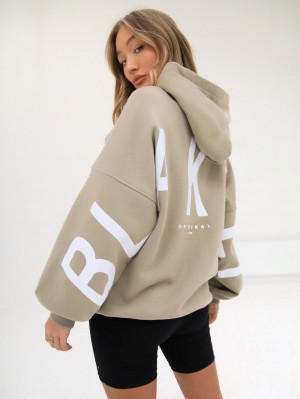 Blakely Isabel Oversized Hoodie Beige | 3861592-XZ