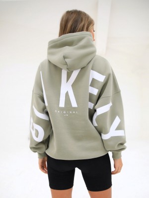 Blakely Isabel Oversized Hoodie Oliivinvihreä | 1902738-ZN