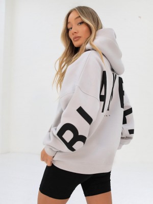 Blakely Isabel Oversized Hoodie Stone | 9328754-GK