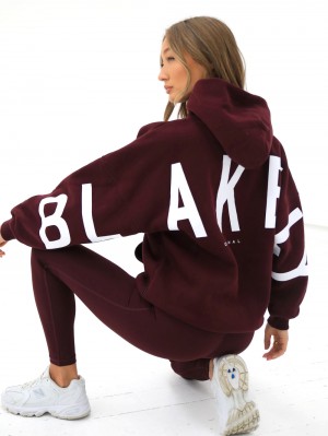 Blakely Isabel Oversized Hoodie Viininpunainen | 5178293-YW