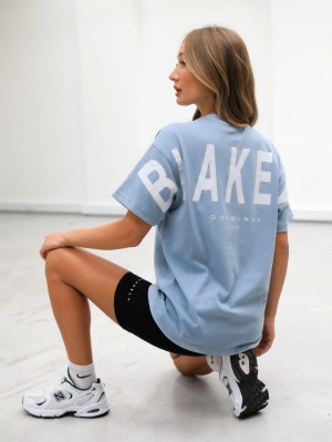 Blakely Isabel Oversized T-Shirt Sininen | 1095762-QE