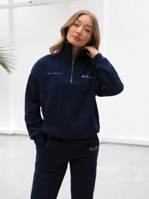 Blakely Life & Style 1/4 Zip Jumper Laivastonsininen Sininen | 7193024-MR