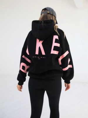 Blakely Members Isabel Oversized Hoodie Mustat Pinkki | 1653978-BY