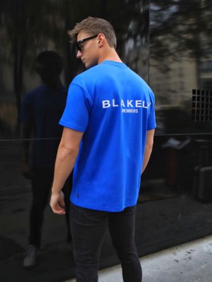 Blakely Members Relaxed T-Shirt Sininen | 4192380-BL