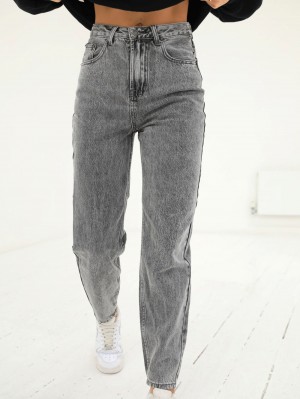 Blakely Mom Jeans Harmaat | 6051739-EI