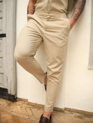 Blakely Nador Linen-Blend Trousers Tan | 0149865-VC