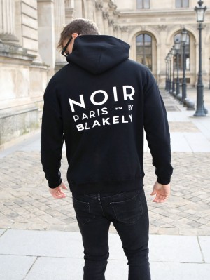 Blakely Noir Relaxed Hoodie Mustat | 0649235-BX