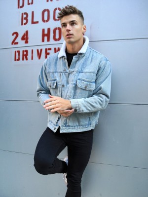 Blakely Raleigh Denim Jacket Vaaleansininen | 0574362-XQ