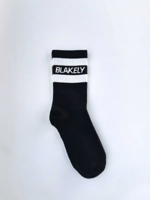 Blakely Signature Socks Mustat | 7058946-SZ