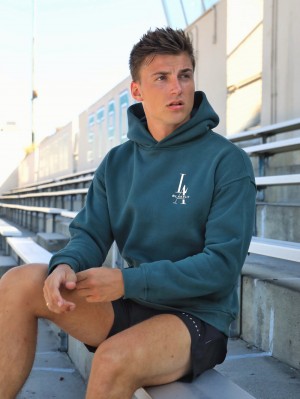 Blakely Sports Club Relaxed Hoodie Vihreä | 0129658-PG