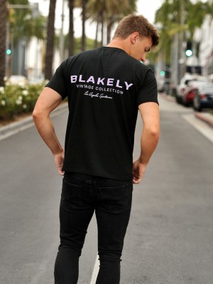 Blakely Sports Club Relaxed T-Shirt Mustat | 4763219-IS