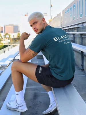 Blakely Sports Club Relaxed T-Shirt Vihreä | 1850429-QH