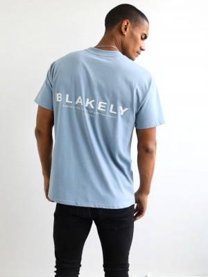 Blakely Statement Relaxed T-Shirt Sininen | 3278540-EB