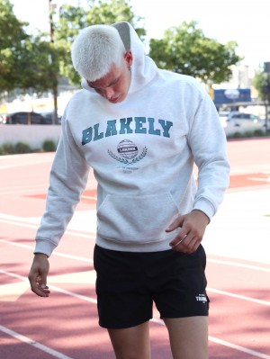 Blakely Varsity Relaxed Hoodie Valkoinen | 4821790-EC