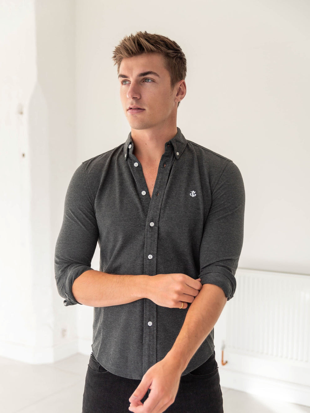 Blakely Arlo Soft Stretch Shirt Charcoal | 0178352-PQ