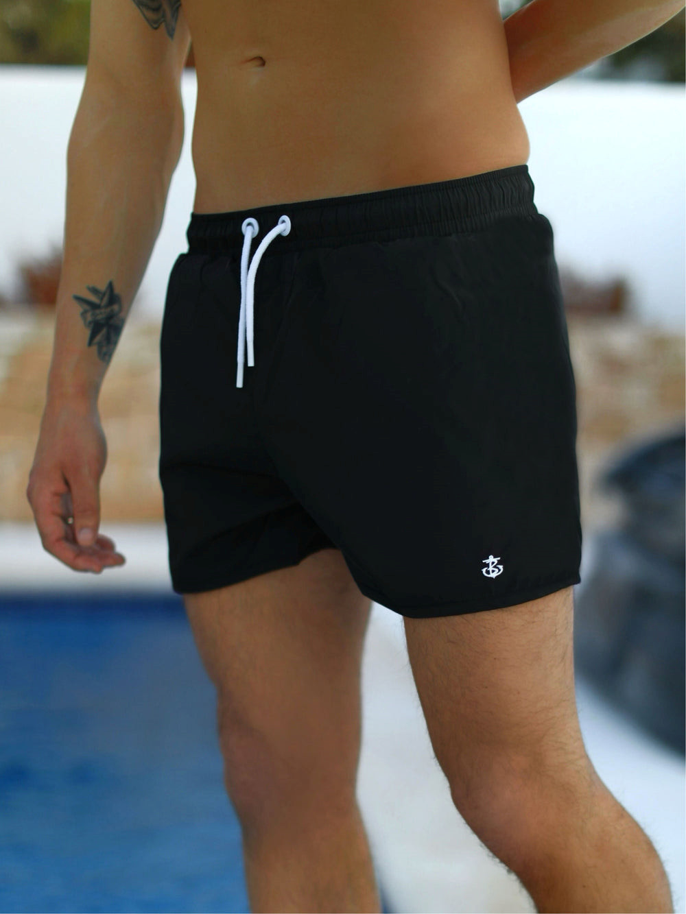 Blakely Arno Swim Shorts Mustat | 4913807-IP