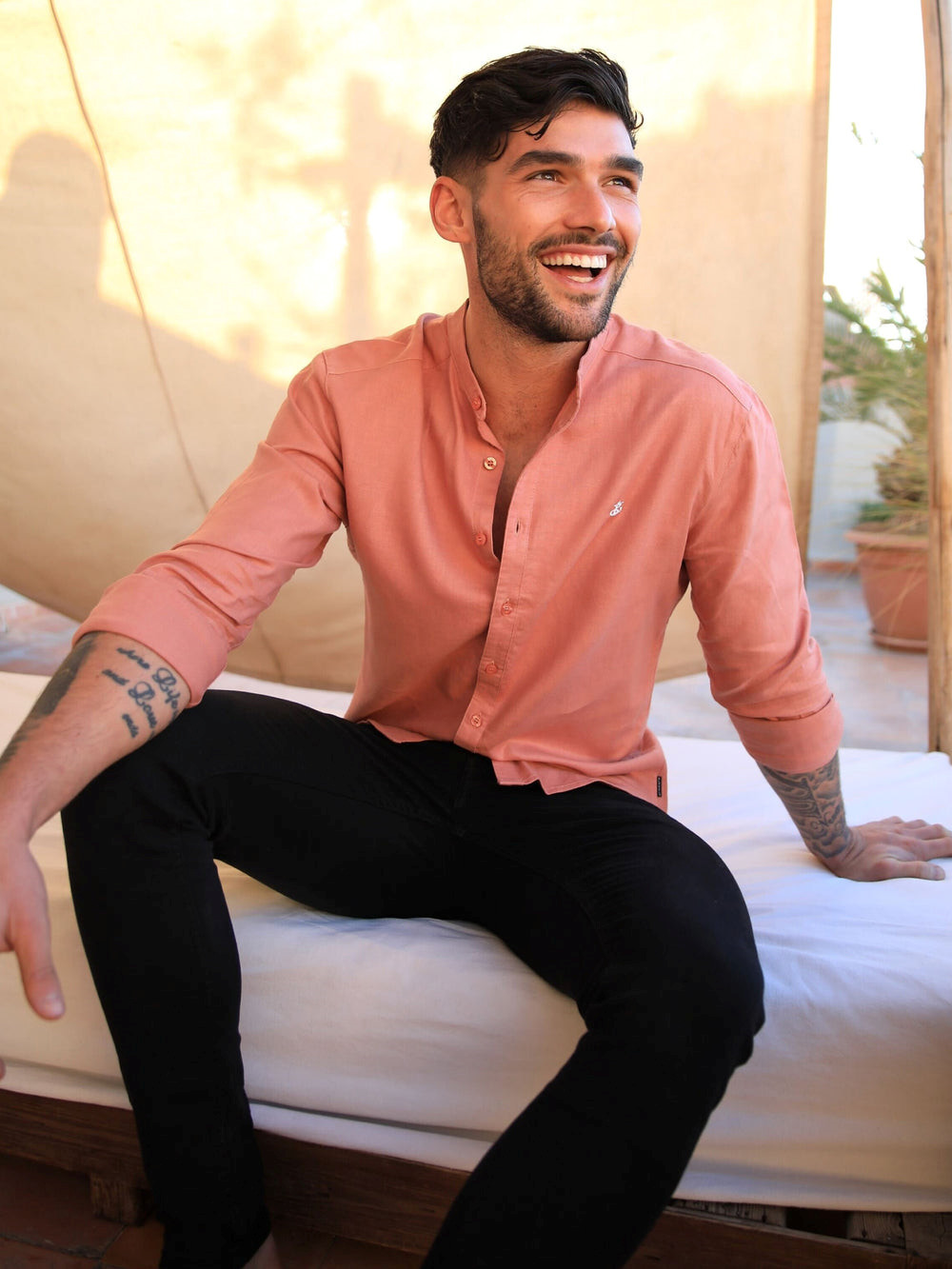 Blakely Berkane Linen Shirt Terracotta | 3201967-ZJ