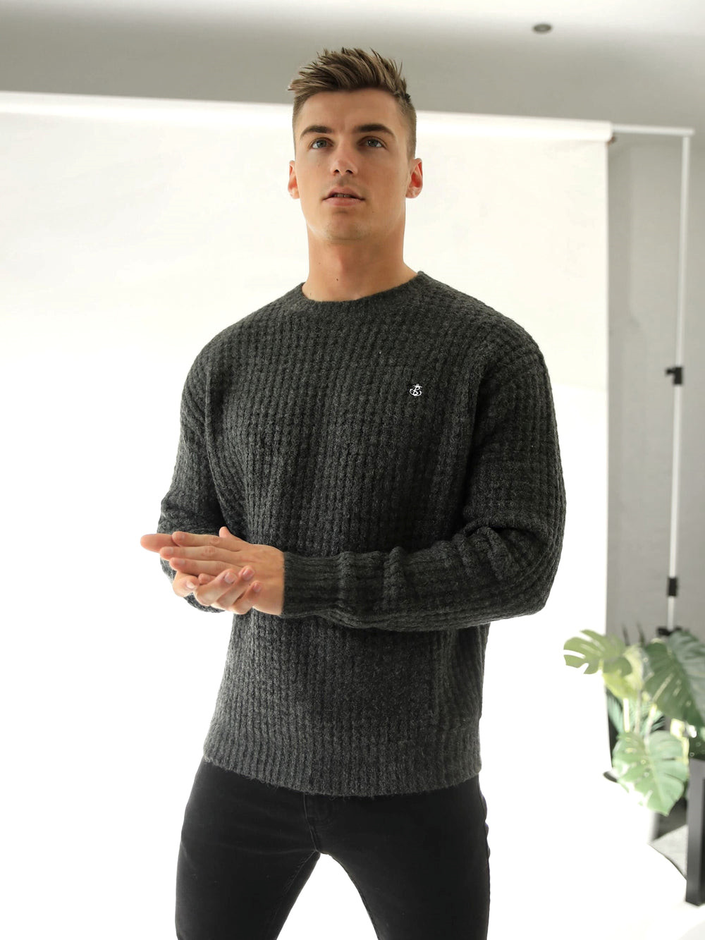 Blakely Burford Knit Jumper Charcoal | 2564801-OH