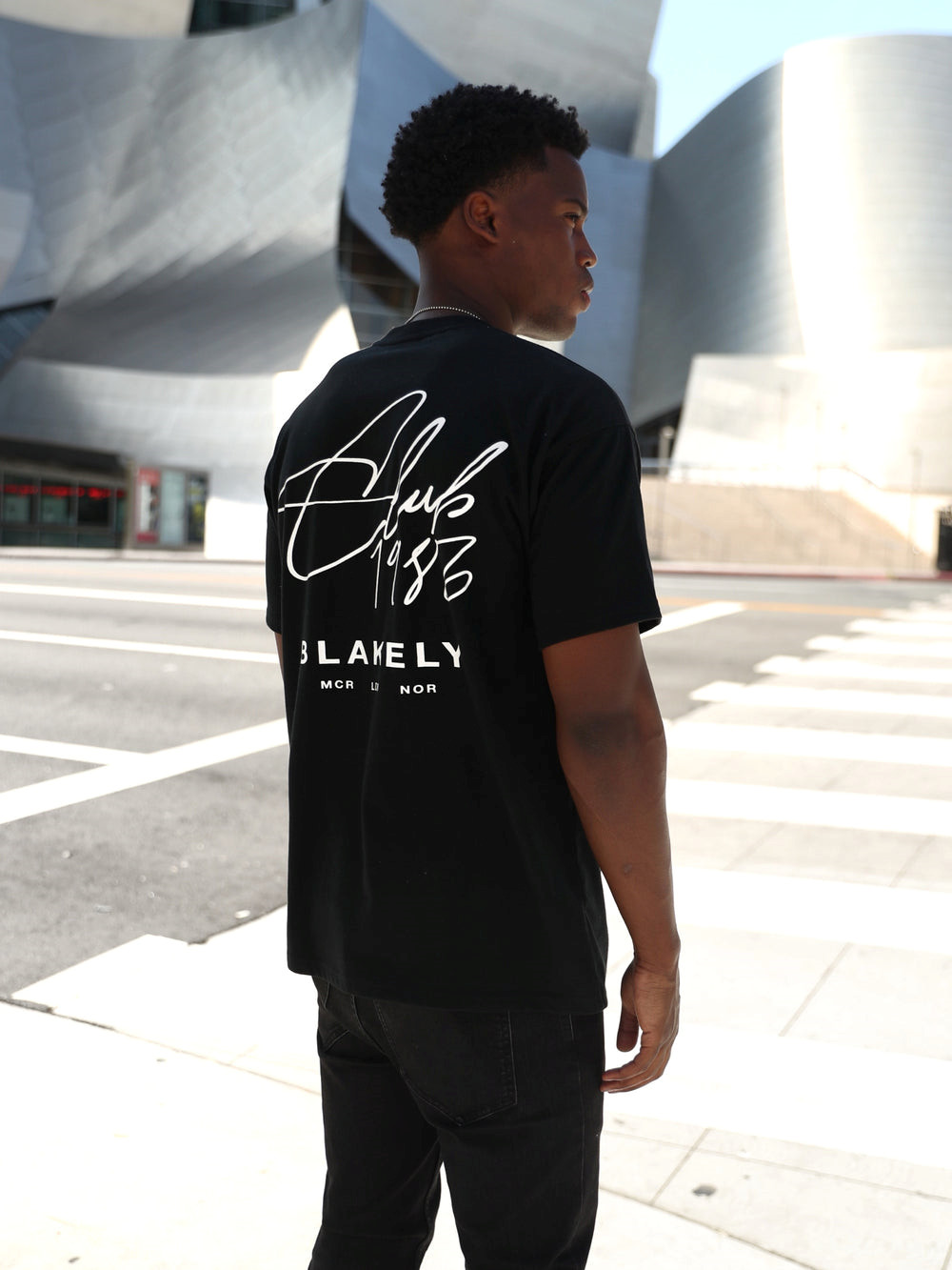 Blakely Club Relaxed T-Shirt Mustat | 7462931-NG