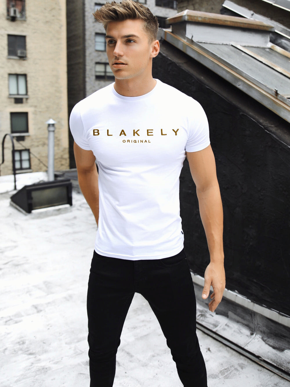 Blakely Goldstone T-Shirt Valkoinen | 0479856-NQ