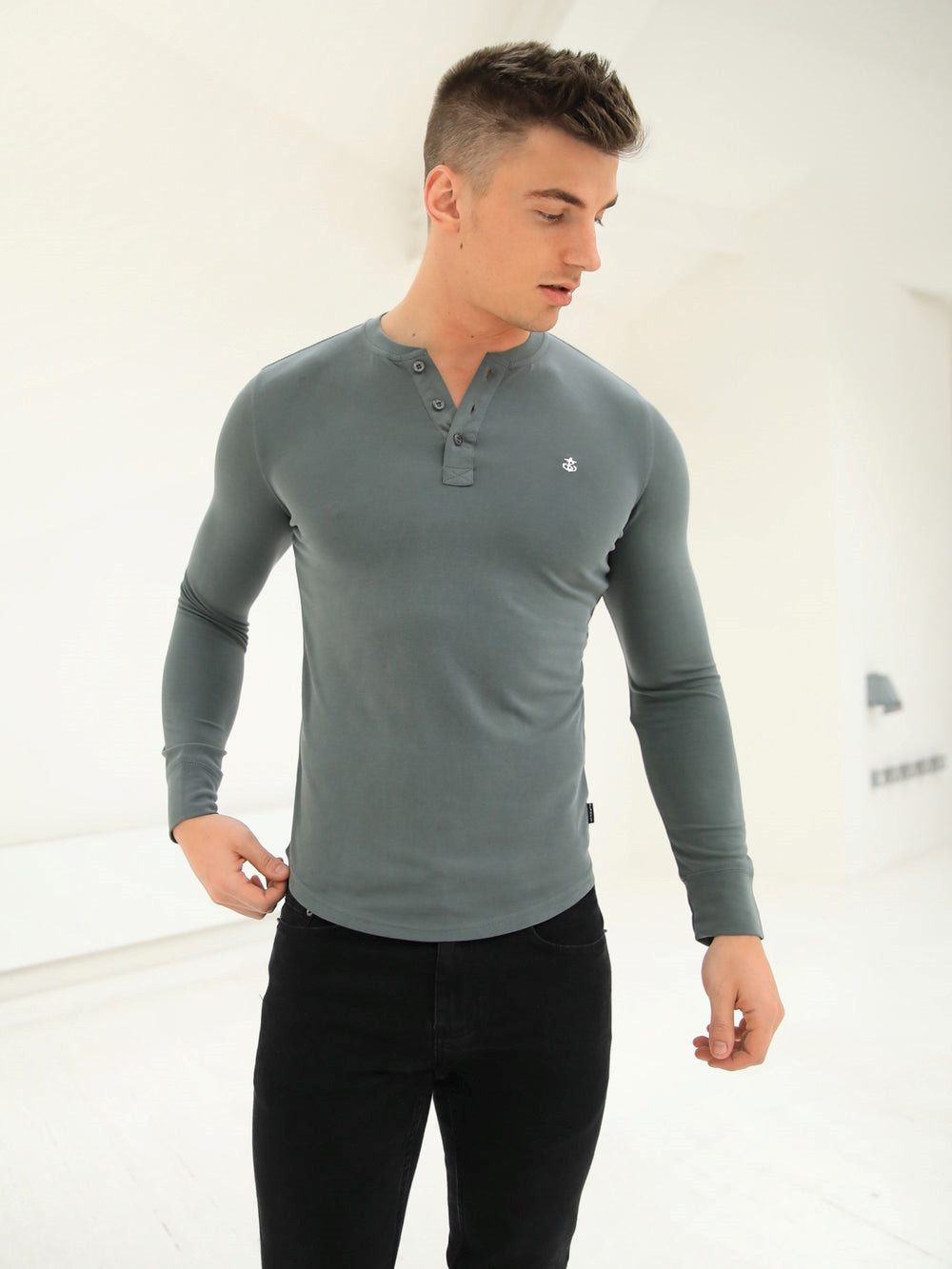 Blakely Henley Brushed Soft T-Shirt Vihreä | 1908547-MC