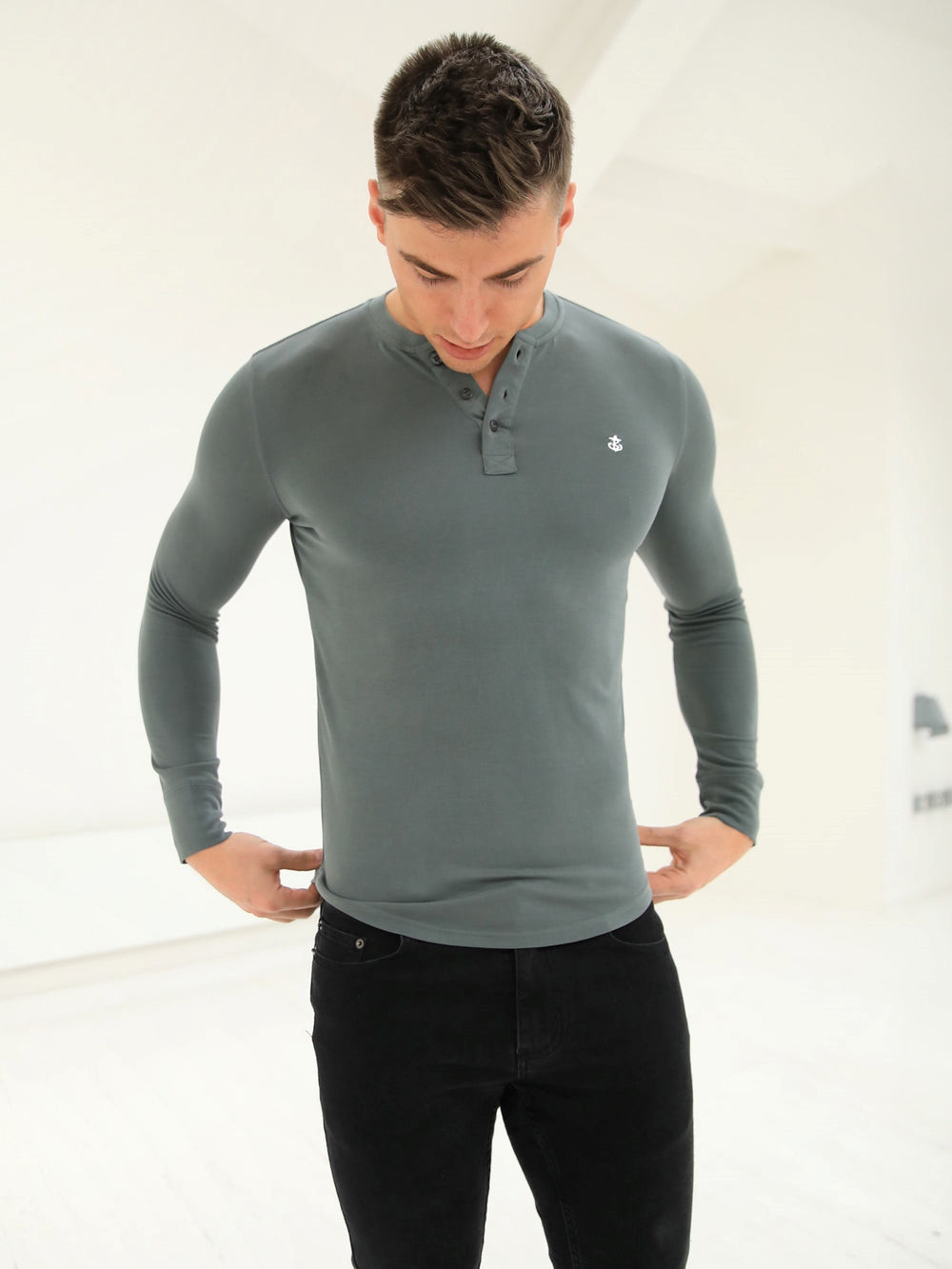 Blakely Henley Brushed Soft T-Shirt Vihreä | 1908547-MC