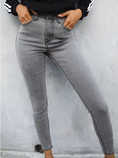 Blakely High Waisted Skinny Jeans Harmaat | 5610847-CV