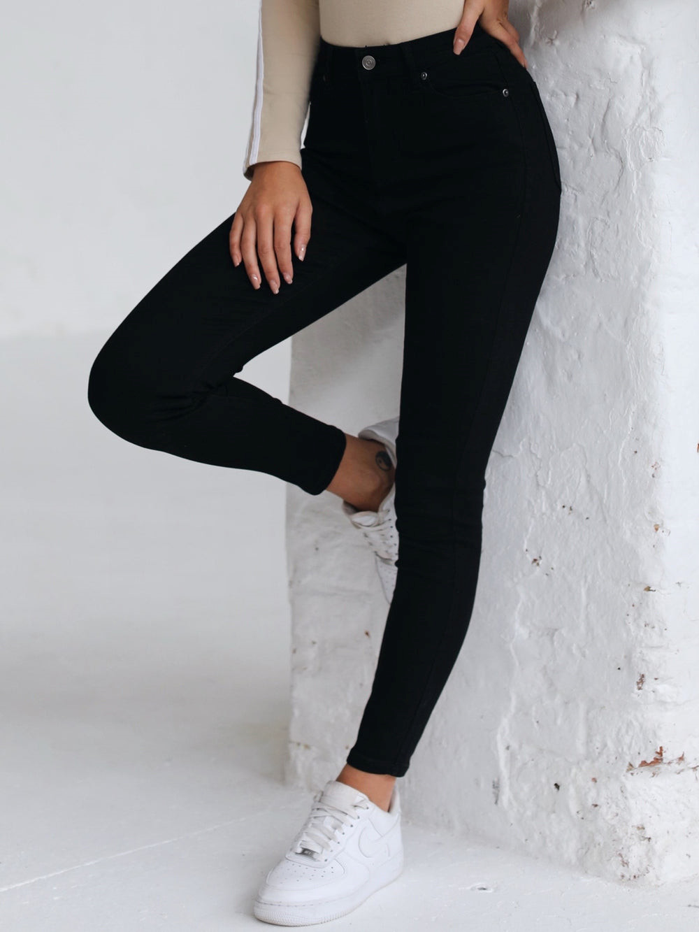 Blakely High Waisted Skinny Jeans Mustat | 2653890-HR