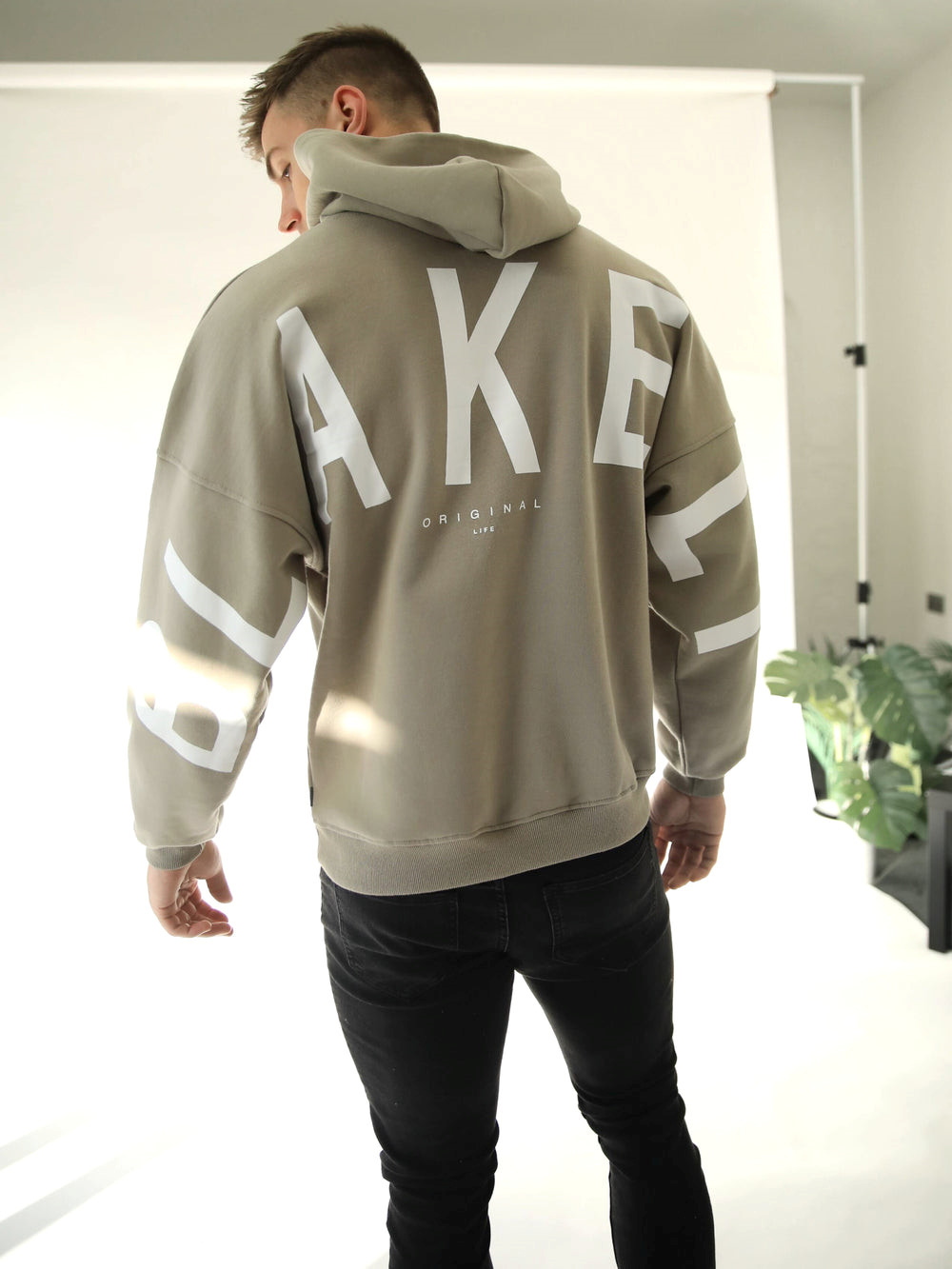 Blakely Idris Oversized Hoodie Beige | 6895307-XK