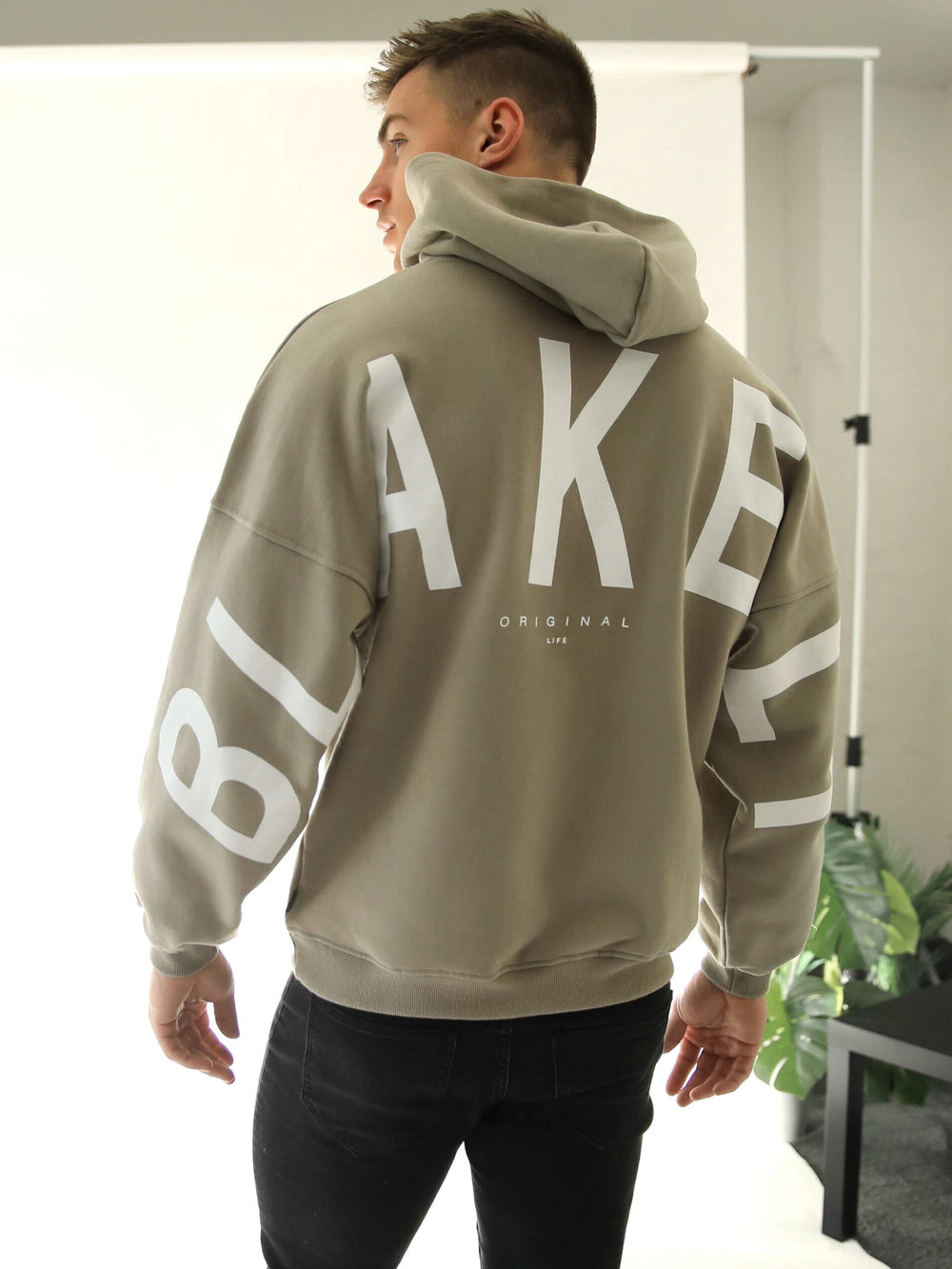 Blakely Idris Oversized Hoodie Beige | 6895307-XK