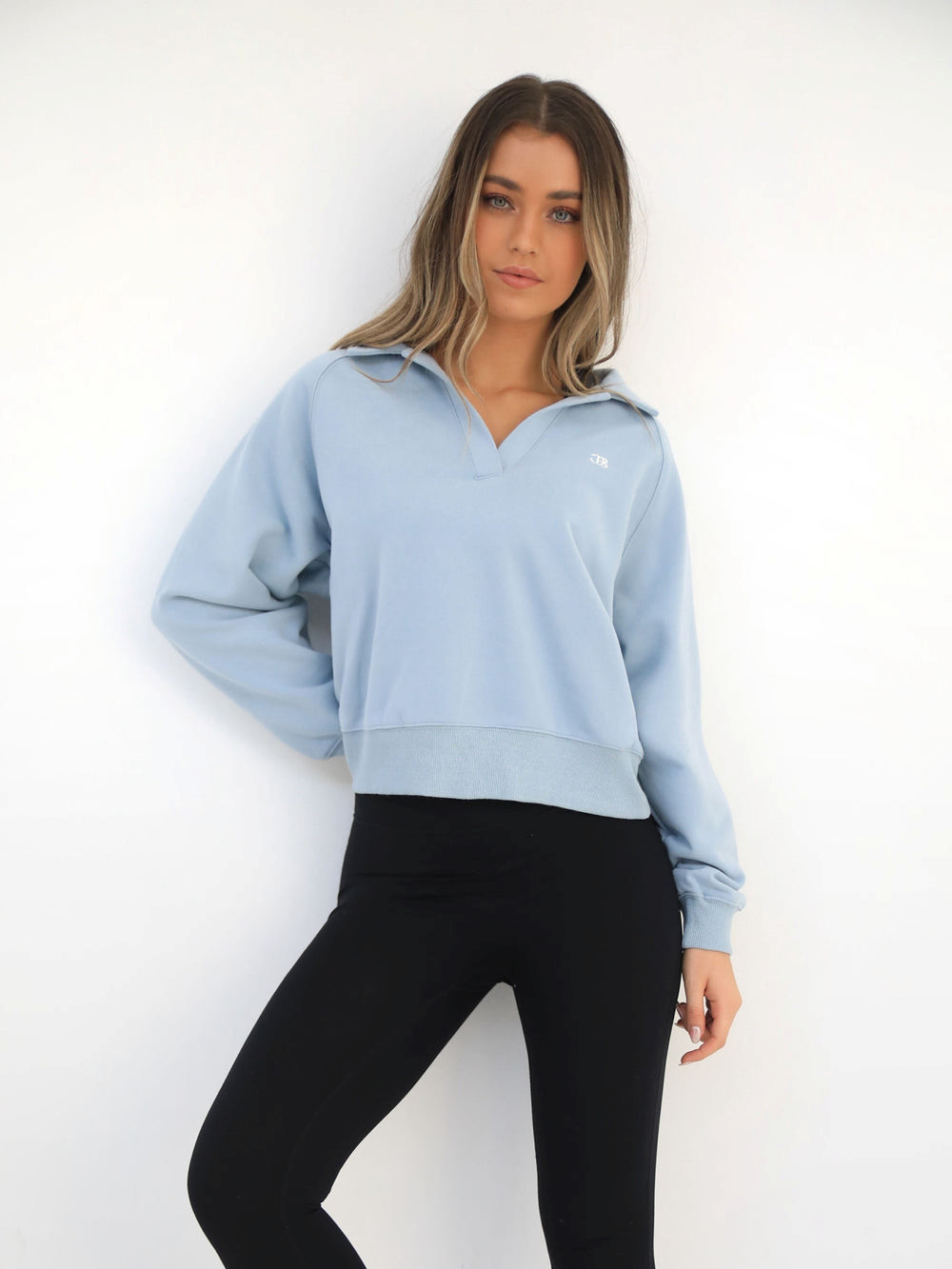 Blakely Initial V-Neck Jumper Vaaleansininen | 7682034-LI