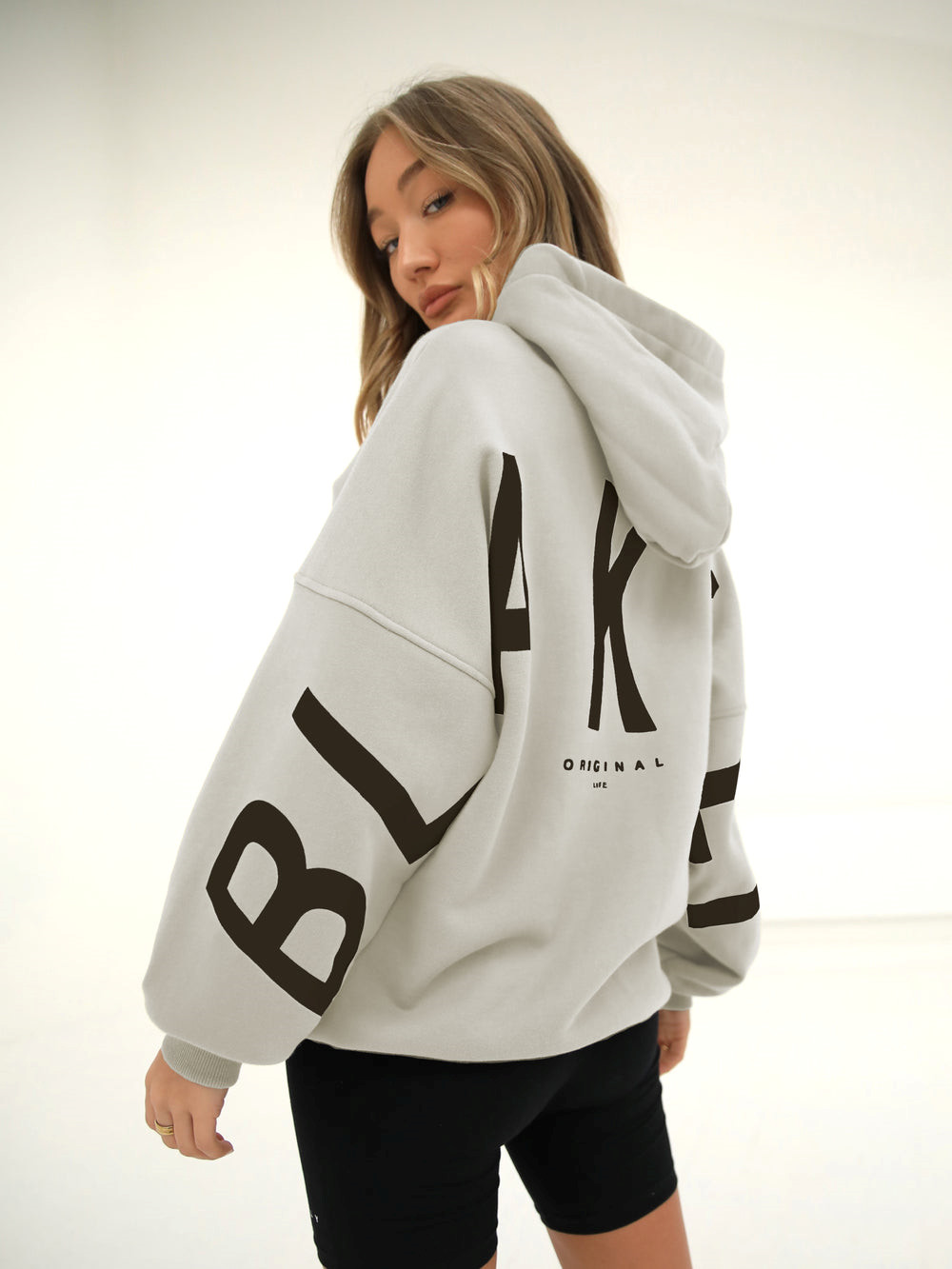 Blakely Isabel Oversized Hoodie Bone | 2568170-TS