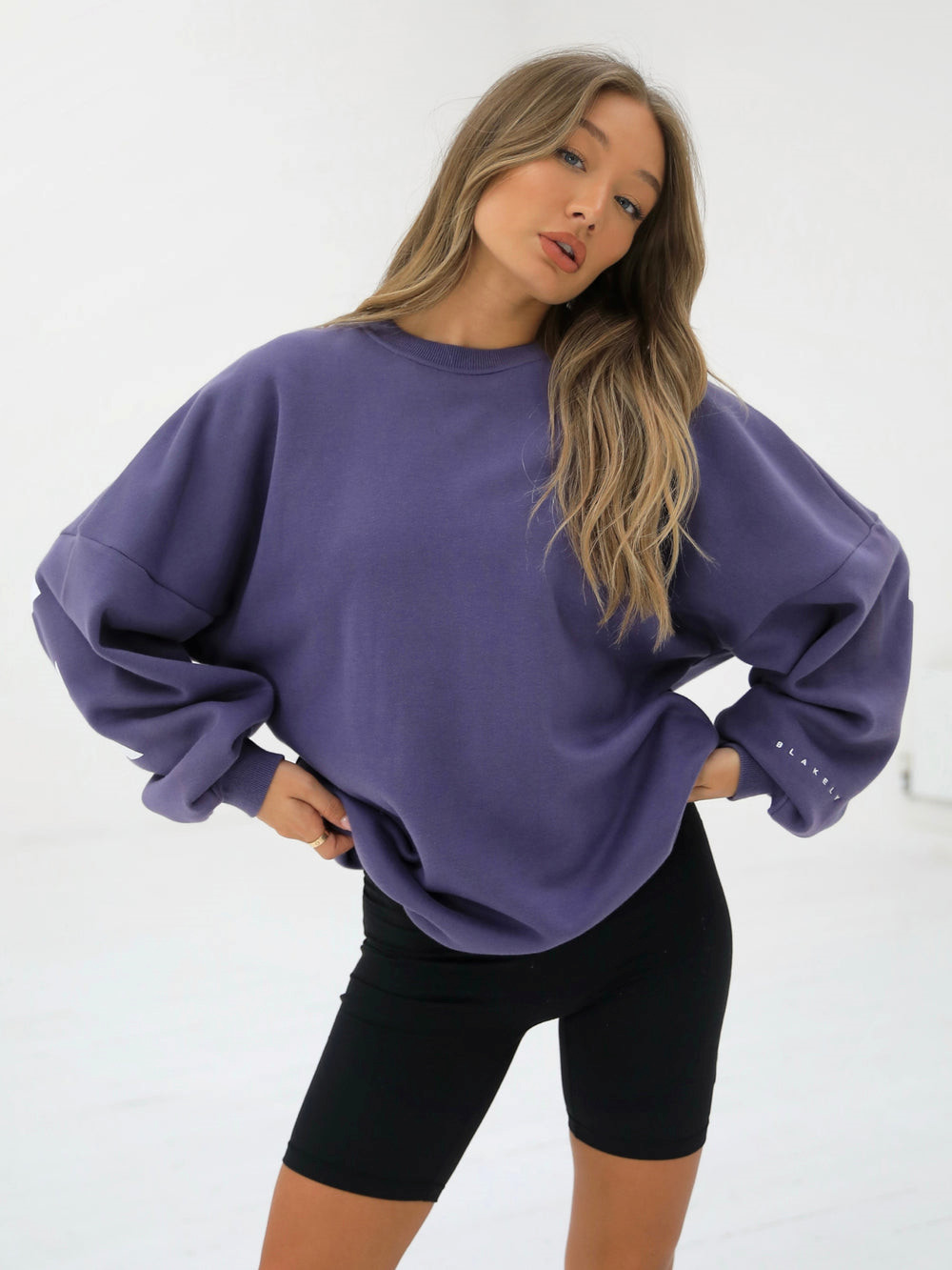 Blakely Isabel Oversized Jumper Violetit | 7463059-EY