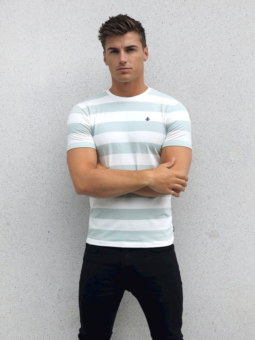 Blakely Loano Stripe T-Shirt Sage | 5632704-RM