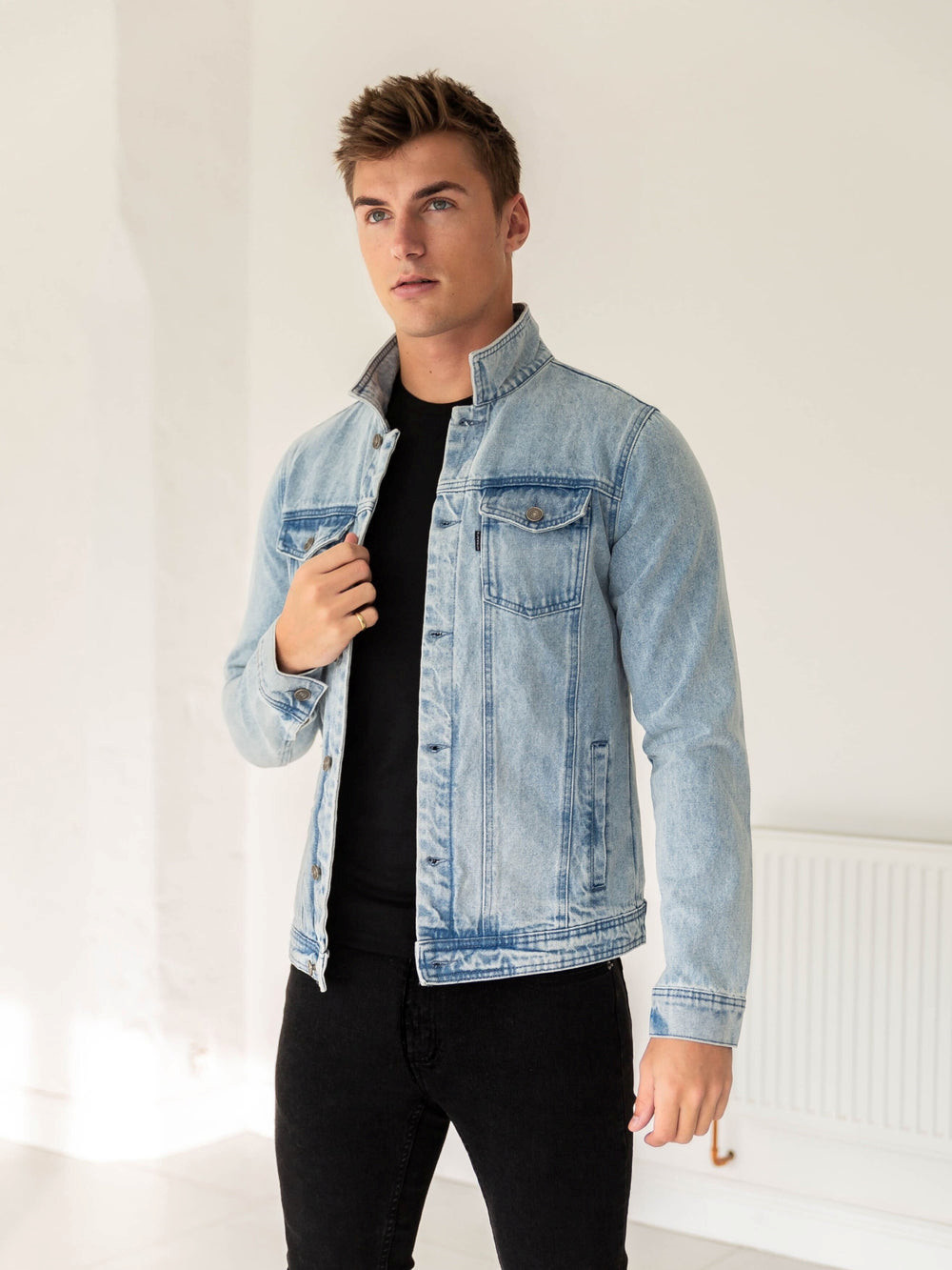 Blakely Mens Brooklyn Denim Jacket Sininen | 1295407-MT