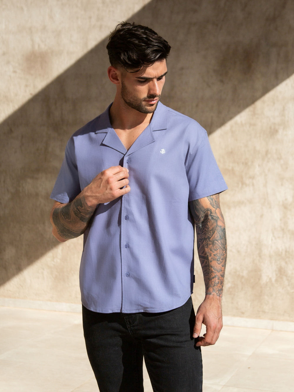 Blakely Nador Open Collared Shirt Sininen | 6314982-CO