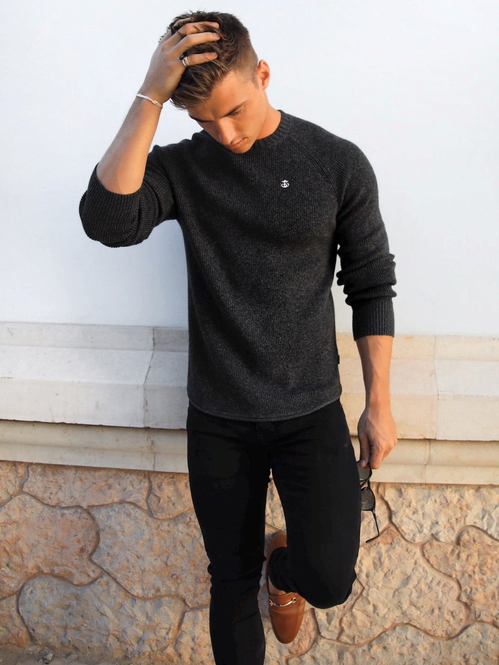 Blakely Olton Knit Jumper Charcoal | 1560924-VN