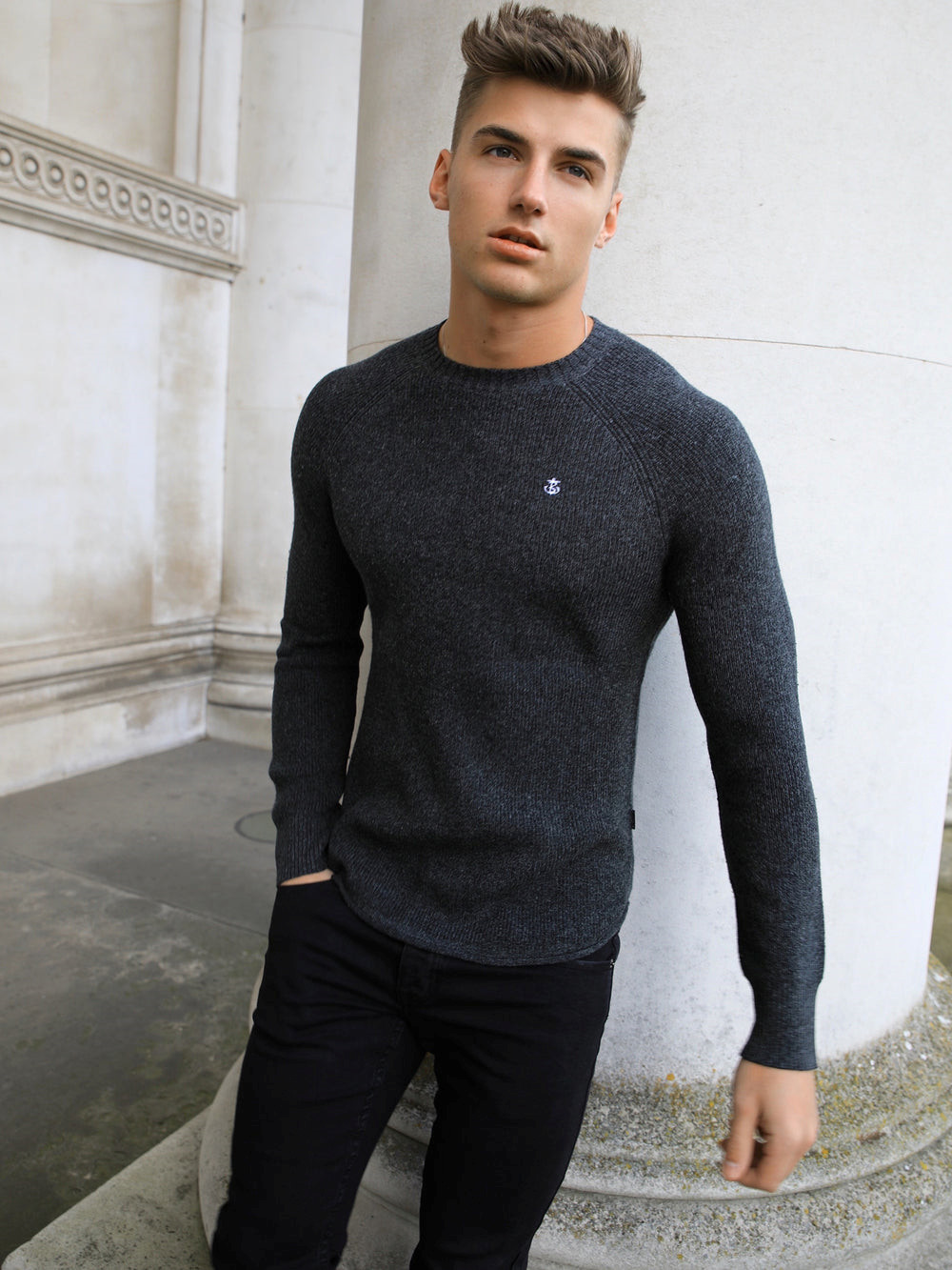 Blakely Olton Knit Jumper Charcoal | 1560924-VN