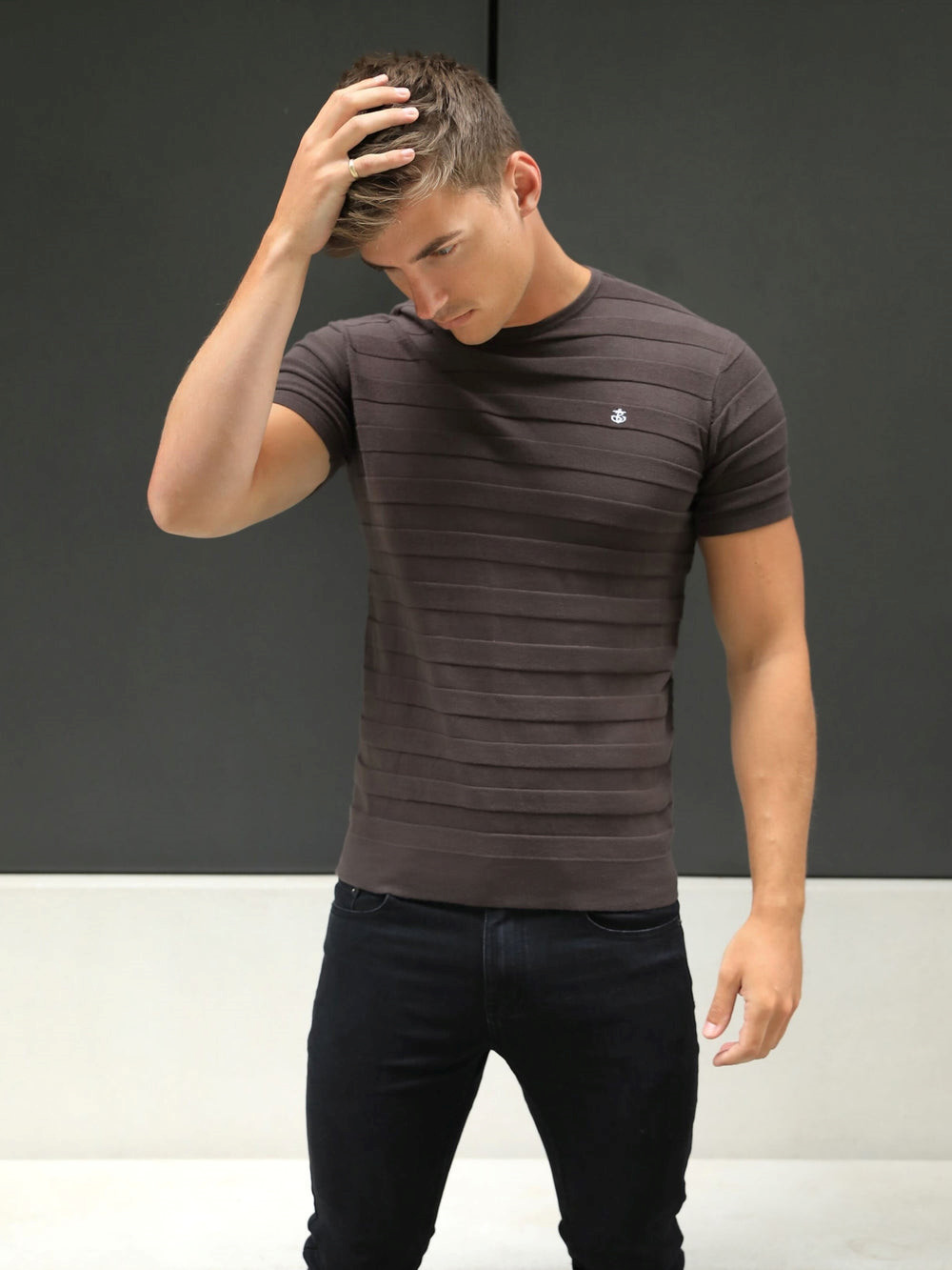 Blakely Raphello Stripe T-Shirt Ruskea | 4095671-CF