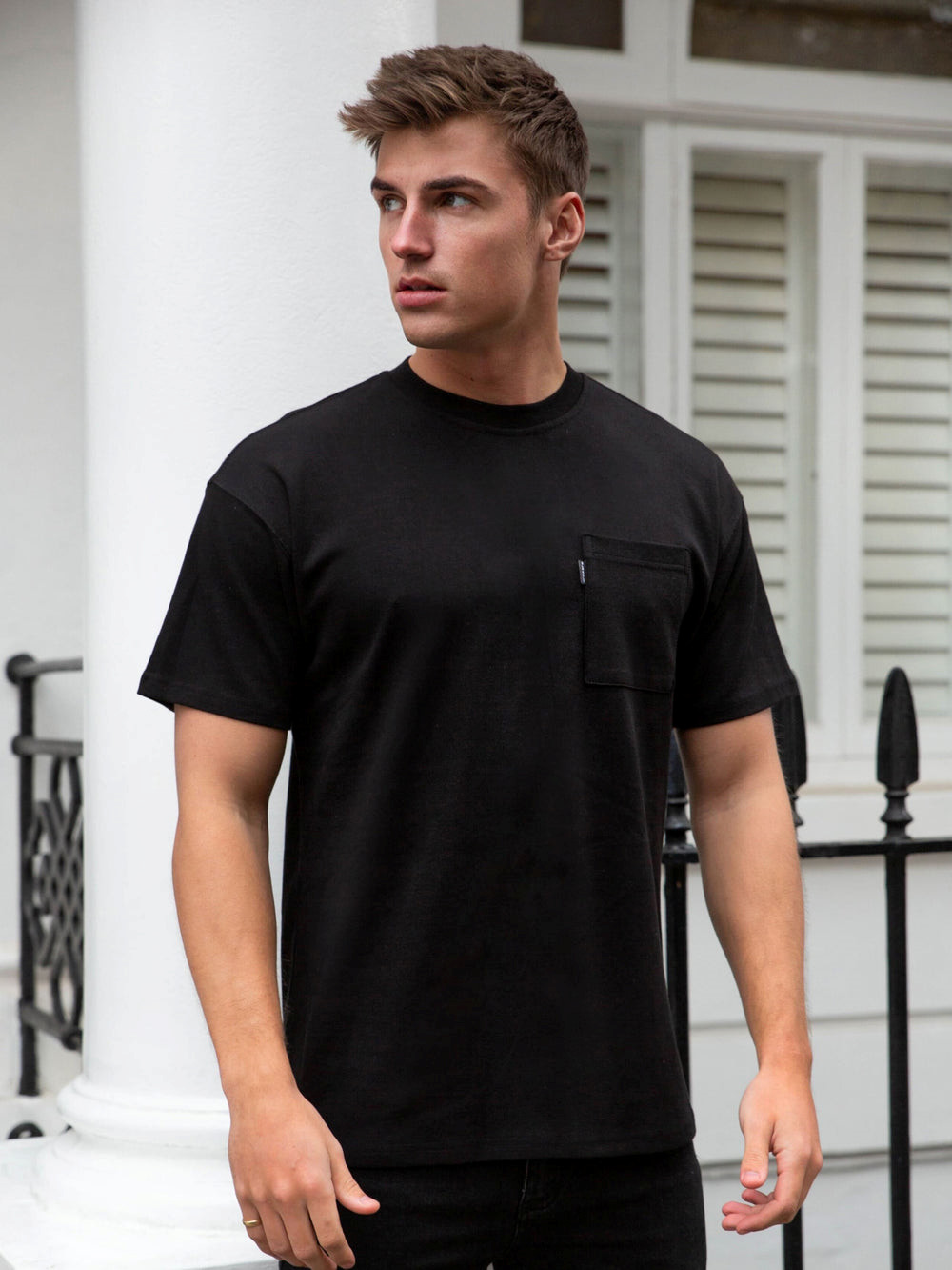 Blakely Relaxed Pocket T-Shirt Mustat | 7981360-ZQ