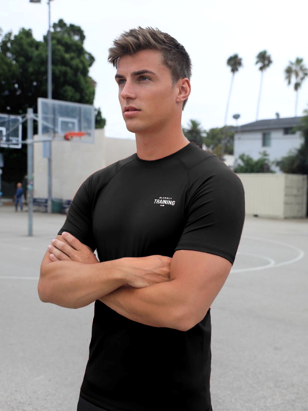 Blakely Slim Training T-Shirt Mustat | 6135480-MA