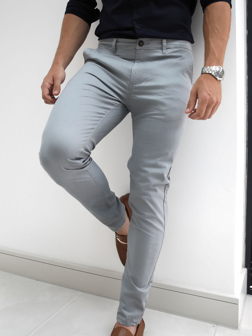 Blakely Stretch Chino Vaaleanharmaat | 1967285-KS