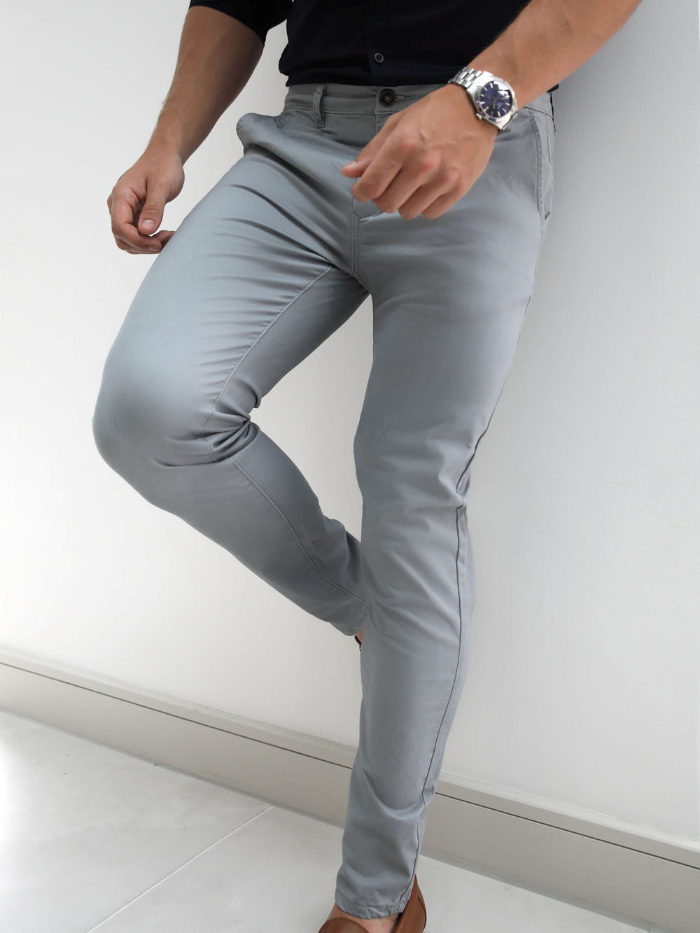 Blakely Stretch Chino Vaaleanharmaat | 1967285-KS