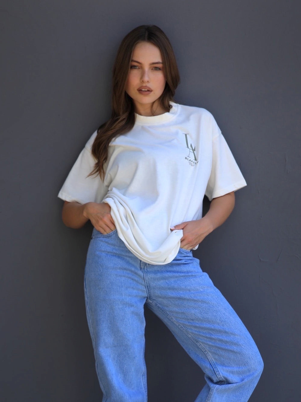 Blakely Studio Relaxed T-Shirt Ivory | 0384625-CD