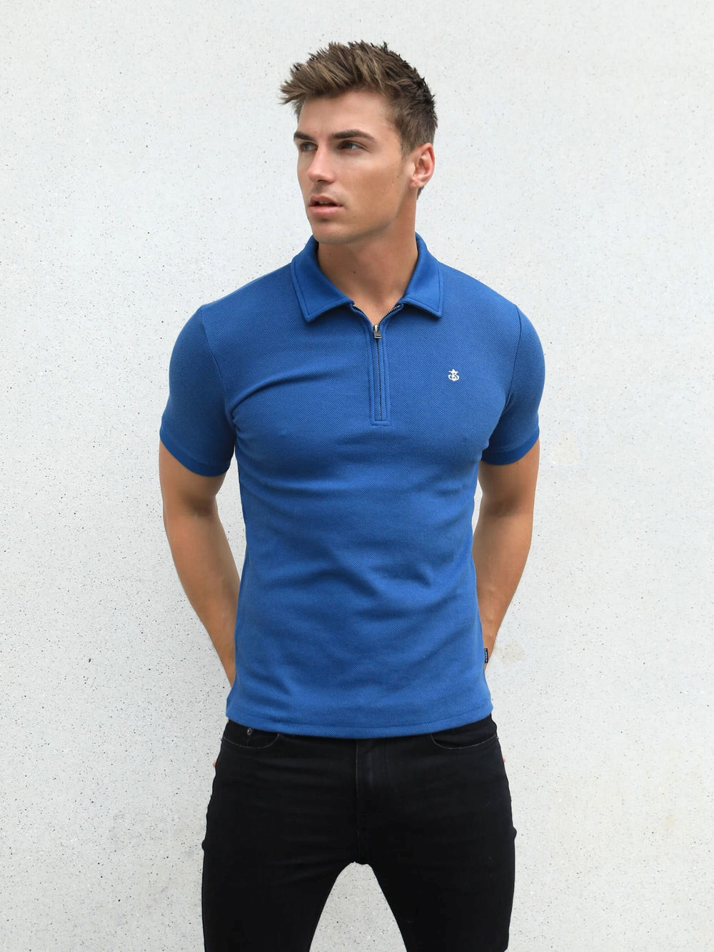 Blakely Toulon Textured Polo Sininen | 4517930-JV