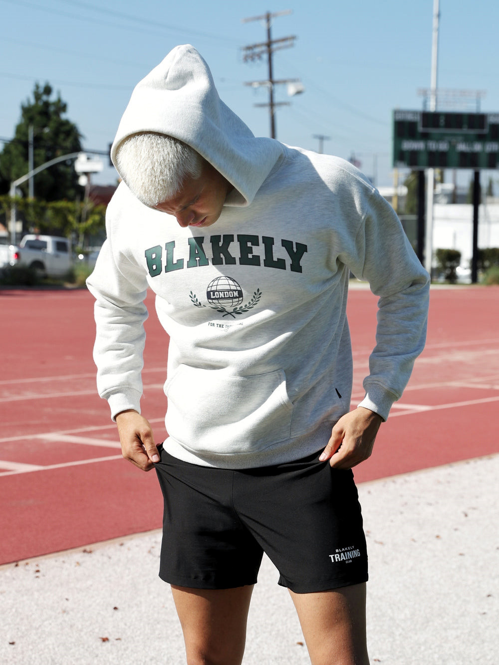 Blakely Varsity Relaxed Hoodie Valkoinen | 4821790-EC